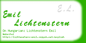 emil lichtenstern business card